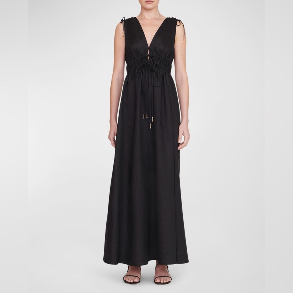 Staud Kendra Linen Maxi Dress